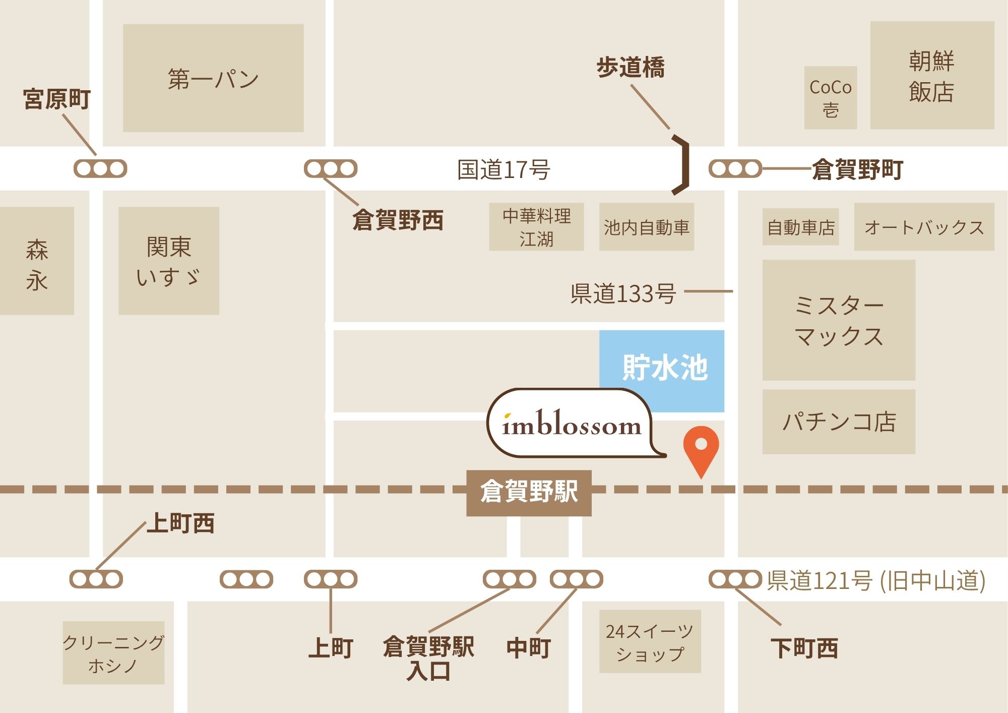 imblossom Nail Salon & School 地図（2026年5月移転後）